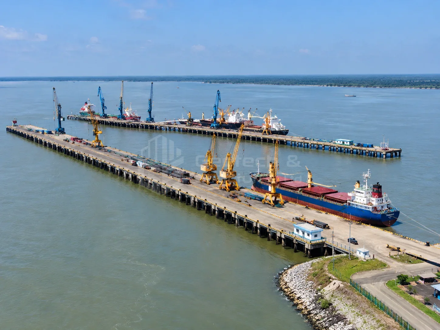 Click to enlarge Two Jetties at Mongla Port (PPP) — image 2